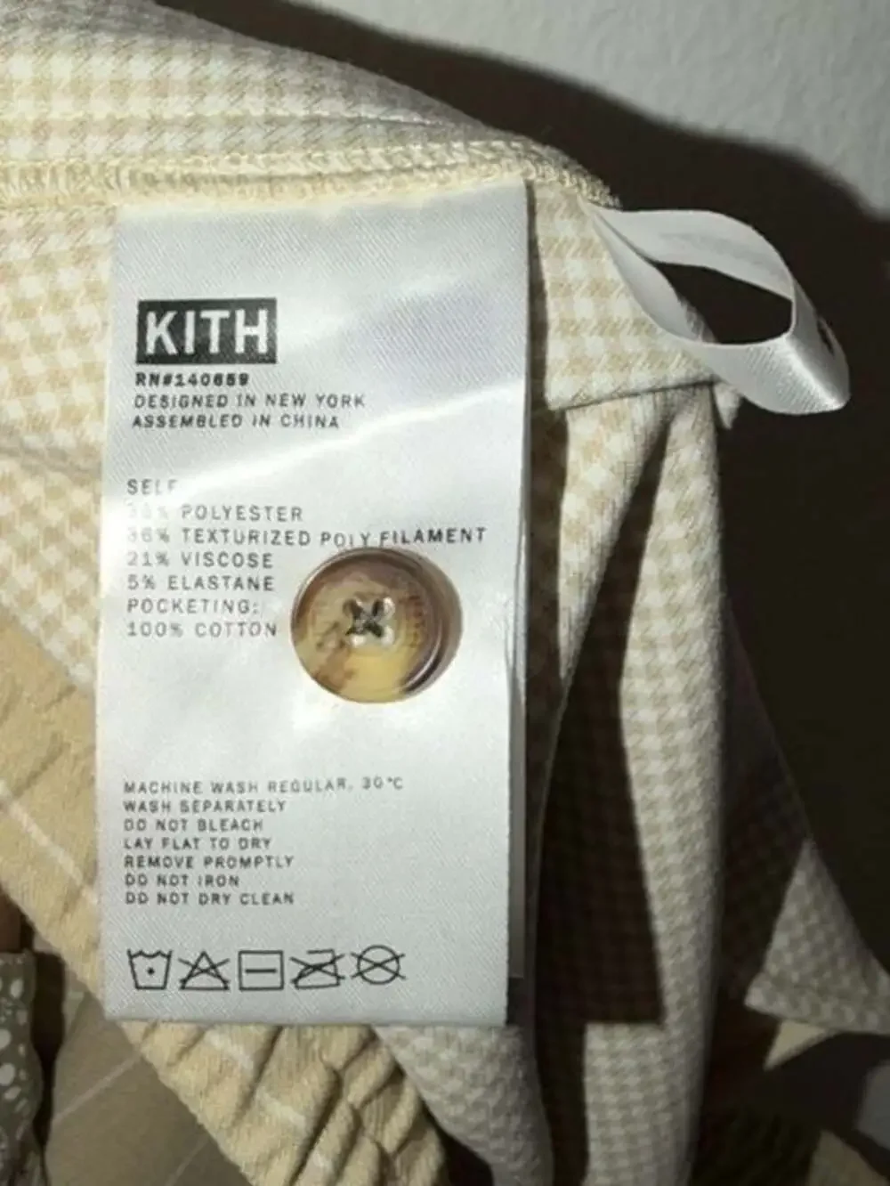 Kith x Wilson Pinstripe Double Knit Chatham Pant in Canvas XL